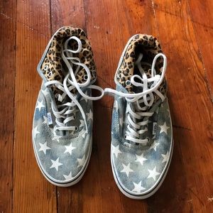 Star Spangled Vans with Cheetah Print Interior